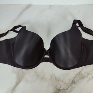 Warner's No Side Effects Smoothing Underwire T-shirt Bra, Black, 36D